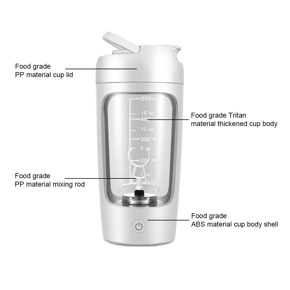 Electric Protein Shaker Bottle Rechargeable Portable Mixer Cup BPA Free Shaker Cups Gym Sport Water Bottle for Men Women